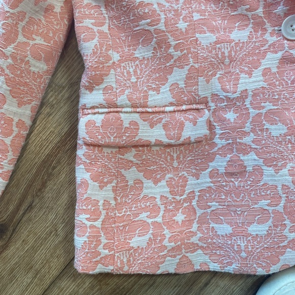 Jack Wills Coral Jacquard Print Fairlawn Blazer - Picture 7 of 12